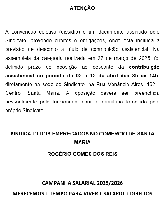 PRAZO DE OPOSIÇÃO DA CONTRIBUIÇÃO ASSISTÊNCIAL 